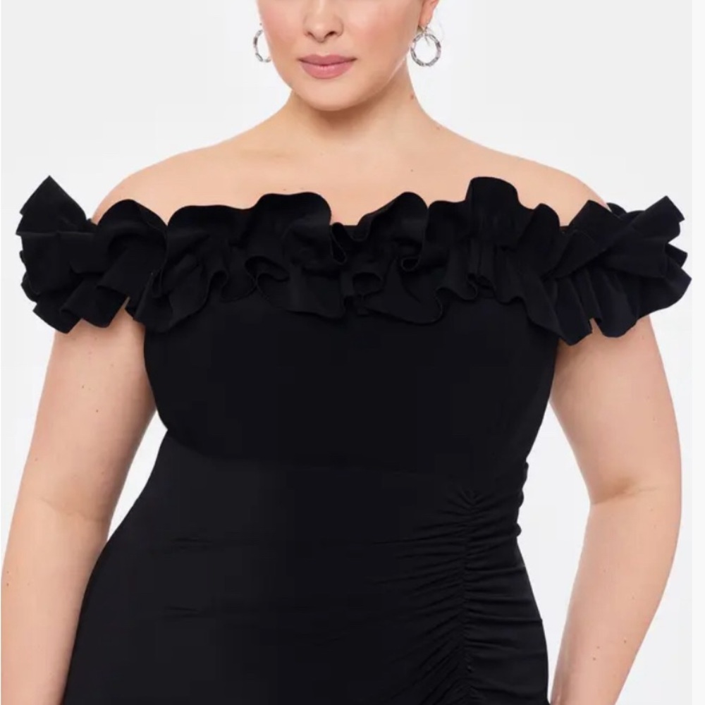 Ruffle Off the Shoulder Gown